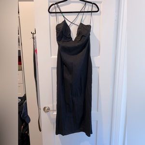 Zara black midi dress